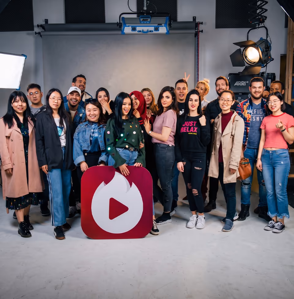 Équipe AdkeyProd en studio — agence de production vidéo au Maroc