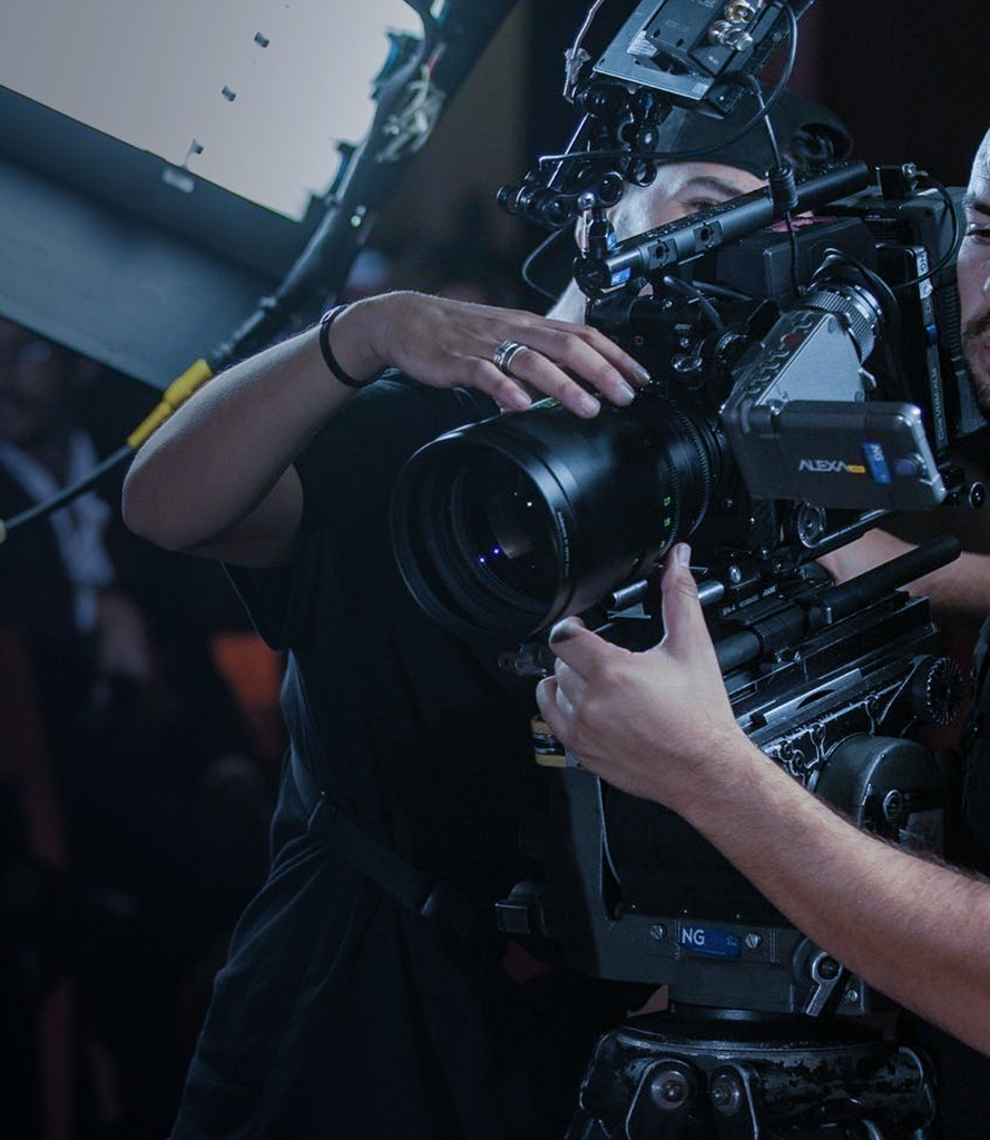 Cinematographer behind an ARRI Alexa with cinema lens — video production company in Morocco