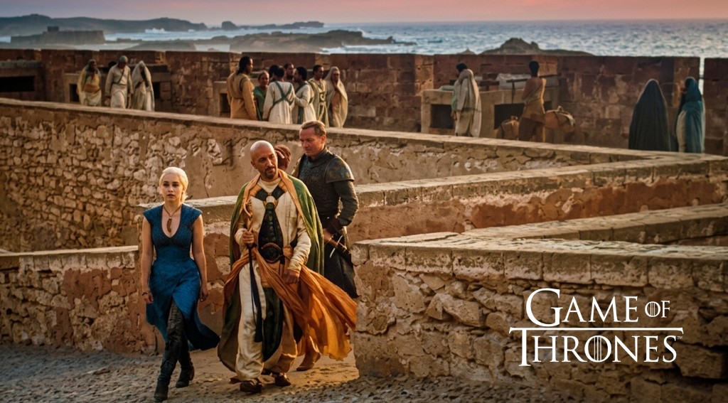 Game of Thrones — Daenerys Targaryen scene filmed on the ramparts of Essaouira, Morocco