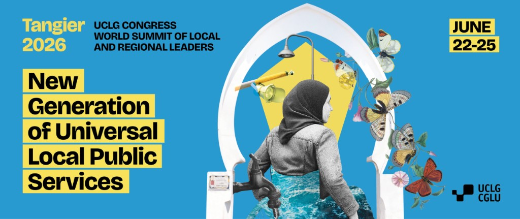Official poster of the UCLG World Congress 2026 in Tangier, photographed by AdkeyProd