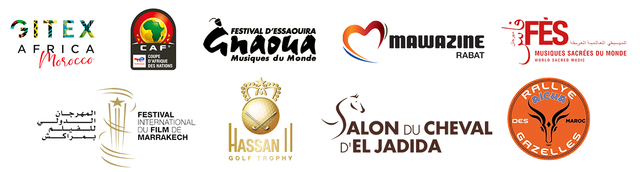Événements au Maroc - GITEX Africa, CAN, Gnaoua, Mawazine, Fès Festival, Festival International du Film de Marrakech, Hassan II Golf Trophy, Salon du Cheval El Jadida, Rallye Aïcha des Gazelles